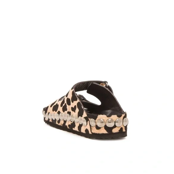 GIAMBATTISTA VALLI Studded Pony Hair Sandals